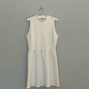 Ivory Brocade  Fitted Dress